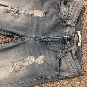 KanCan Light Blue Distressed Ankle Jeans